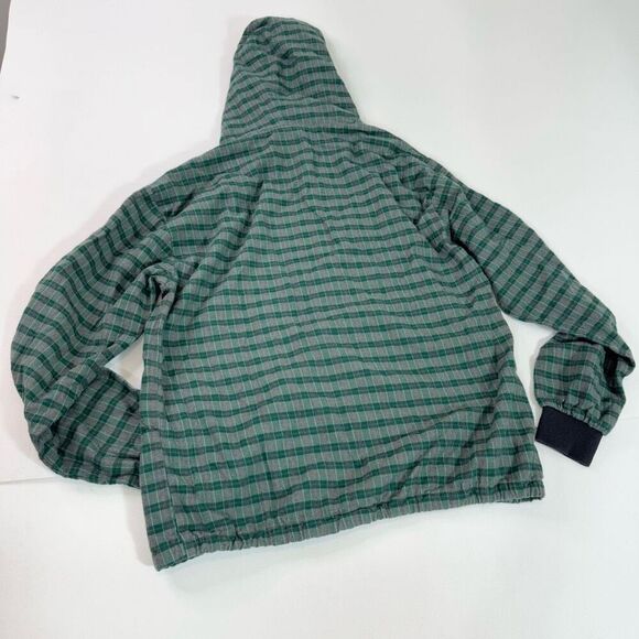 The Vermont Flannel Co Shirt Mens Small Green Plaid USA Pullover Quarter Button - Picture 8 of 9